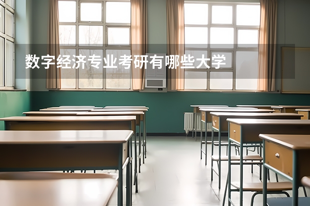 数字经济专业考研有哪些大学